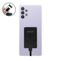 Olixar Black Ultra-Thin USB-C 10W Wireless Charger Adapter - For Samsung Galaxy A32 5G