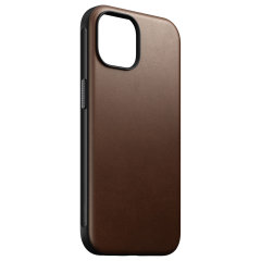 Nomad Leather Modern Rustic Brown Protective Case - For iPhone 15