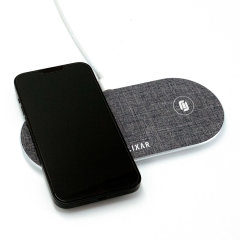 Olixar 20W Grey Dual Wireless Charger Pad - For iPhone 15 Pro
