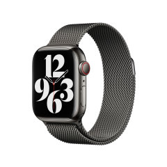 Official Apple Graphite Milanese Loop (Size S) - For Apple Watch Series 9 41mm