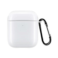 Olixar Protective 100% Clear Case & Carabiner - For AirPods 1 and 2nd Gen