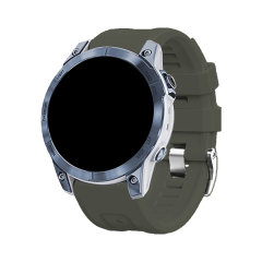 Olixar Garmin Watch Green 22mm Silicone Strap - For Garmin Watch Fenix 7 Pro