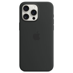 Official Apple Black MagSafe Silicone Case - For iPhone 15 Pro Max