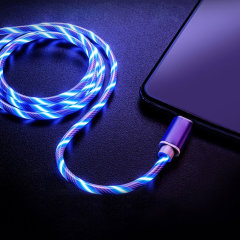 Vybe Blue 3m Light Up USB-A to USB-C Charging Cable