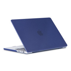 Olixar Carbon Fibre Tough Navy Case - For MacBook Pro 16" 2023 M3 Chip