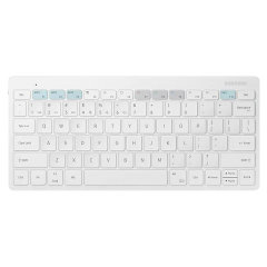 Official Samsung White Trio 500 Smart Bluetooth Keyboard - For Samsung Galaxy Tab S9 FE