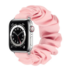 Lovecases Pink Satin Scrunchie Strap - For Apple Watch SE 2023 44mm