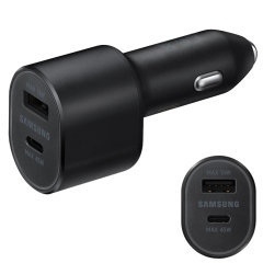 Official Samsung 60W Dual Port PD USB-C Fast Car Charger & Cable - For Samsung Galaxy Tab A9 Plus