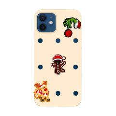 LoveCases Beige Silicone Case & Christmas Jibbitz - For iPhone 12