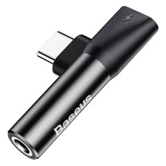 Baseus USB-C to USB-C Port & 3.5mm Audio Headphone Jack Adapter - For iPhone 15 Pro Max