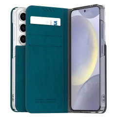 Araree Ash Blue Mustang Diary Wallet Case - For Samsung Galaxy S24
