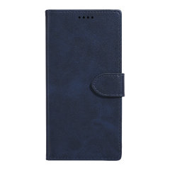 Olixar Navy Vegan Leather Wallet Stand Case - For Samsung Galaxy S24 Ultra