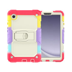 Olixar Multicoloured Tough Stand Case with Screen Protector - For Samsung Galaxy Tab A9