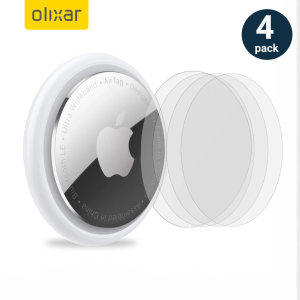 Olixar Clear Apple AirTags Anti-Scratch Protectors - Four Pack