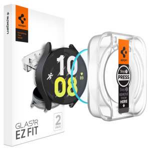 Spigen Twin Pack EZ Fit Tempered Glass Screen Protectors - For Samsung Galaxy Watch FE (40mm)