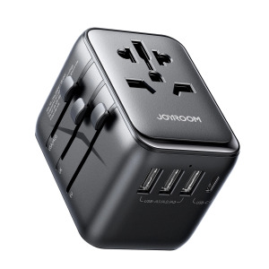 Joyroom Universal 4 Port Worldwide Travel Adapter - EU / US / UK / JP / AU / CN