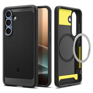 Spigen Rugged Armor MagFit Matte Black Case with MagSafe - for Samsung Galaxy S25 Plus