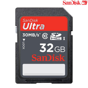 This memory card from Sandisk is from their Ultra range. It is class 10 classified and has a transfer speed of up to 80mb/s.