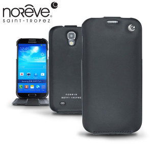 Houdt je Samsung Galaxy S4 goed beschermd tegen schade met deze hoge kwaliteit, ontzettend mooi gemaakte echt lederen case van Noreve in het zwart
