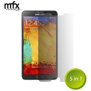 Keep your Galaxy Note 3's screen in pristine condition with this 5-in-1 MFX scratch resistant screen protector pack.