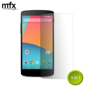 Protégez l'écran de votre Google Nexus 5 grâce à cette protection d'écran résistante aux rayures fourni en pack de 5.