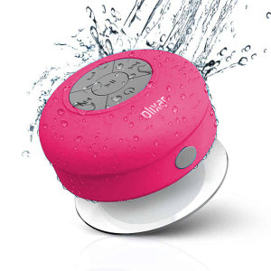 Escuche música mediante Bluetooth con este altavoz con ventosa resistente al agua. Ideal para los que le gustan tomar una ducha relajante.