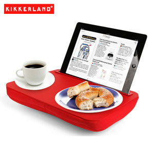 Use your tablet in bed, on the couch or on a plane all while you eat and more with the Kikkerland iBed Lap Desk in red. Great for students, travelers or anyone with a tablet computer.
