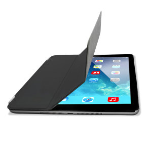 The black Smart Cover and iPad Air were made for each other. With built-in magnets to attach the Smart Cover to the iPad Air for a perfect fit that not only protects your retina display, but also wakes, stands and brightens up your iPad Air.