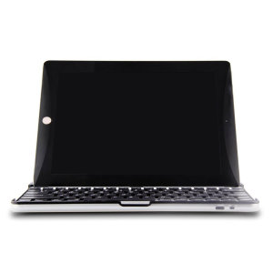 This durable iPad 4 / 3 / 2 Bluetooth keyboard stand case in silver lets you type faster, with its added functionality and style, it gives you the full laptop experience from your iPad, while offering protection.