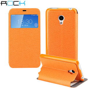 The ROCK Excel Series Case in orange for the Meizu MX3 is slim, stylish and practical. It has an integrated stand for viewing videos, and a window that is ideal for checking the time or screening and answering incoming calls without opening the case.