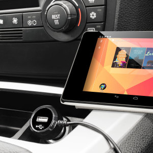 Keep your Google Nexus 7 2013 fully charged on the road with this high power 2.4A Car Charger, featuring extendable spiral cord design. As an added bonus, you can charge an additional USB device from the built-in USB port!