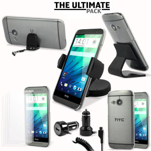 The ultimate HTC One Mini 2 accessory pack contains must have items for your phone. Designed to protect and store your HTC One Mini 2 at home, in the office and in the car.