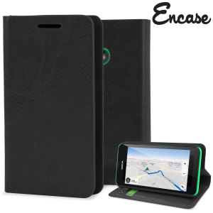 Protect your Nokia Lumia 530 with this durable and stylish black leather-style wallet case. What's more, this case transforms into a handy stand to view media.