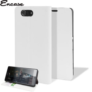Bescherm je Sony Xperia Z3 Compact met deze duurzame leren stijl wallet case van Encase. De case bezit ook nog eens over een handige kijkstandaard.