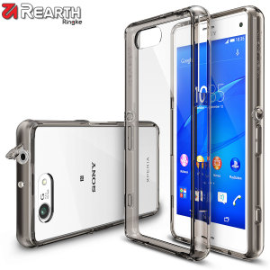 Protect the back and sides of your Sony Xperia Z3 Compact with this incredibly durable and translucent smoke black Fusion Case by Ringke.