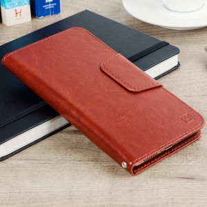  Encase Rotating 5.5 Inch Leather-Style Universal Phone Case - Bruin 