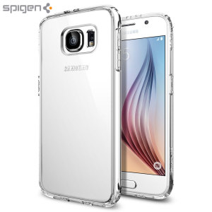 Préservez le design fin de votre Samsung Galaxy S6 grâce à cette fine coque de protection de la marque Spigen.
