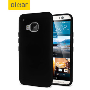 Custom moulded for the HTC One M9, this solid black Olixar FlexiShield case provides slim fitting and durable protection against damage.
