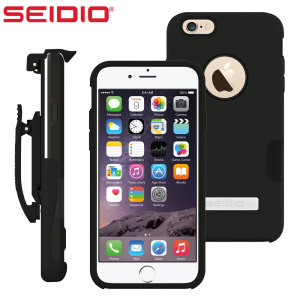 Dilex Case Hülle für das iPhone 6S Plus /6 Plus von Seidio bietet robusten Schutz in zwei Schichten mit integriertem Standfuß und Gürtelclip Holster.