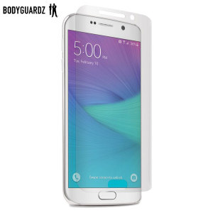 Keep your Samsung Galaxy S6 Edge safe and secure this ultra tough screen protector from BodyGuardz which is made from the same material used to shield the front of vehicles from rock chips.
