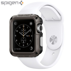 The Spigen Tough Armor in Gun Metal is the new leader in lightweight protective cases. The new Air Cushion Technology corners reduce the thickness of the case while providing optimal protection for your Apple Watch Series 3 / 2 / 1 (42mm).