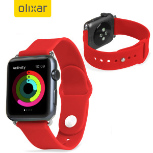 With this silicone rubber wrist strap in red from Olixar you can customise your beautiful new Series 3 / 2 / 1 Apple Watch Sport 38mm to suit your personal style with this high performance material, designed to be durable, strong and comfortable.