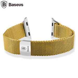 With this beautiful woven stainless steel mesh Milinese wrist strap in gold from Baseus, express yourself and customise your new Series 3 / 2 / 1 Apple Watch 38mm to suit your personal sense of style.