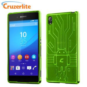 Keep your Sony Xperia Z3+ protected from damage with this Android-circuitry inspired, durable green coloured TPU case by Cruzerlite.