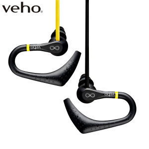 Small, lightweight and perfect for an active lifestyle. These Veho 360 ZS-2 earphones feature non-slip earbuds, ear hooks, anti-tangle flex cord and noise isolating technology. IP64 rating means water and sweat resistance.