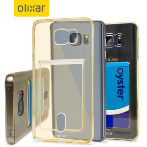 FlexiShield Slot Samsung Galaxy Note 5 Gel Case Hülle in Gold Tint
