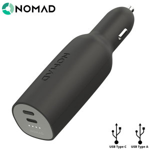 Keep your phone fully charged on the road and out and about with the Nomad Road Trip Car Charger and Power Bank. With USB-C charging and a universal USB port, you can charge the very latest phones and existing ones available today.