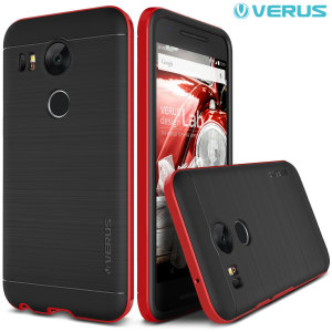Protect your Nexus 5X with this precisely designed high pro shield series case in crimson red from Verus. Made with tough dual-layered yet slim material, this hardshell body with a sleek bumper features an attractive two-tone finish.