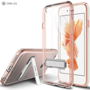 Mantenga su iPhone 6/ 6S protegido de daños con esta funda de policarbonato transparente y dorada muy resistente y atractiva de la marca Obliq.