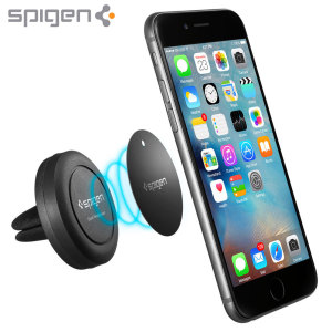 Mount your smartphone easily on your car's vents via the power of magnets with the Spigen Magnetic Air Vent Mount. This universal magnetic car mount even works with your case, allowing you to keep your phone protected while you drive.